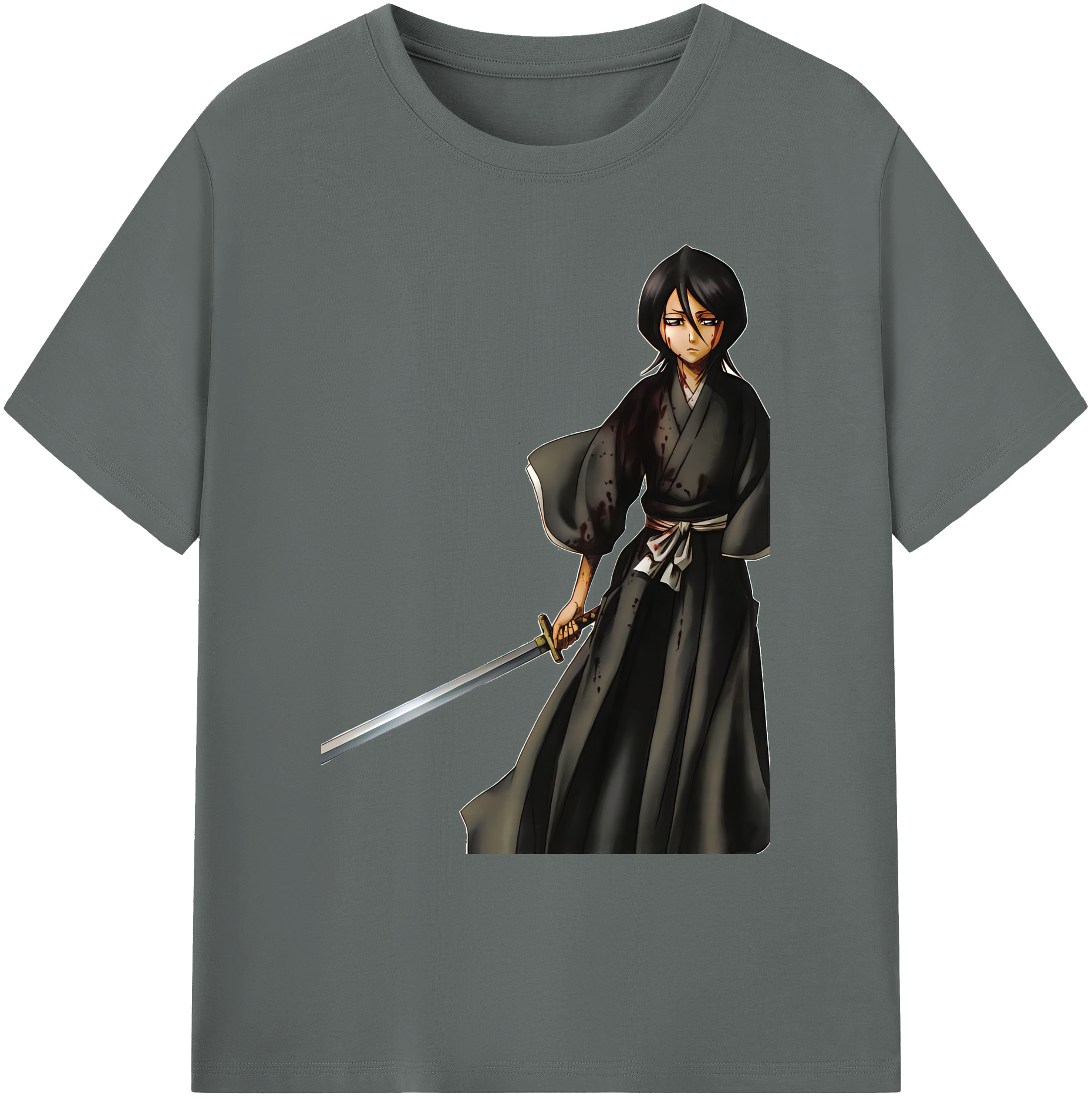 （画像用） ブリーチ 朽木ルキア BLEACH Kuchiki Rukia 綿100％ メンズ半袖Tシャツ｜肌触りやわらか＆通気性